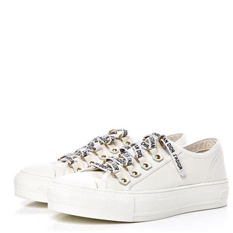 Dior white canvas shoes